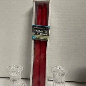 Luminess Scarlet Taper Candles
